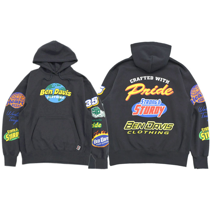 Ben Davis ベンデイビス プルオーバー パーカー 2024 BEN DAVIS ベンデイビス パーカー プルオーバー メンズ