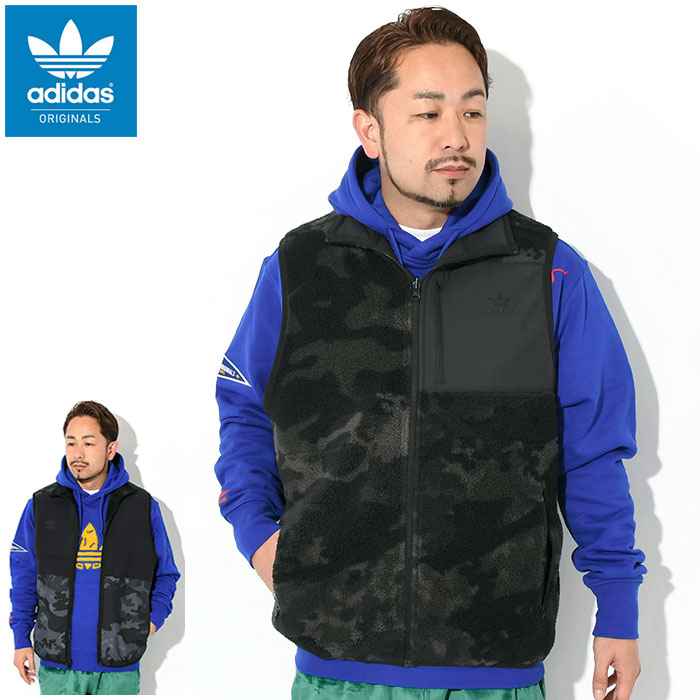 アディダス ジャケット adidas メンズ カモ フリース リバーシブル ベスト オリジナルス ( Camo Fleece Reversible  Vest Originals ビッグシルエット II8157 )