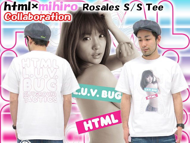 【レア物】HTML みひろ Tシャツ 2枚セット タグ付き未使用 M HTML03 html(エイチ・ティー・エム・エル)×mihiro Rosales S/S Tee