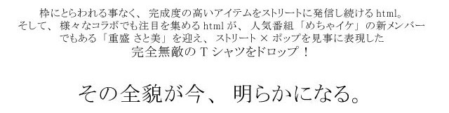 HTML03 html(エイチ・ティー・エム・エル)×Satomi Shigemori