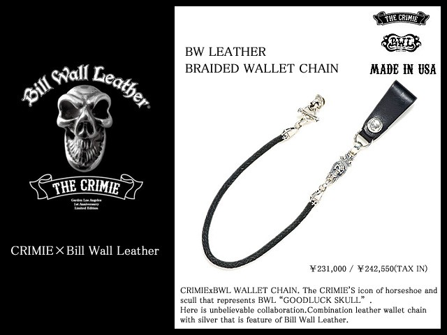 BILL WALL LEATHER✖️CRIMIE ウォレットチェーン CRIMIE（クライミー） CRIMIE×BILL WALL LEATHER BW レザー ブレイ