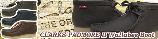 Clarks（クラークス） パドモア 2 ワラビー ブーツ ネイビーレザー