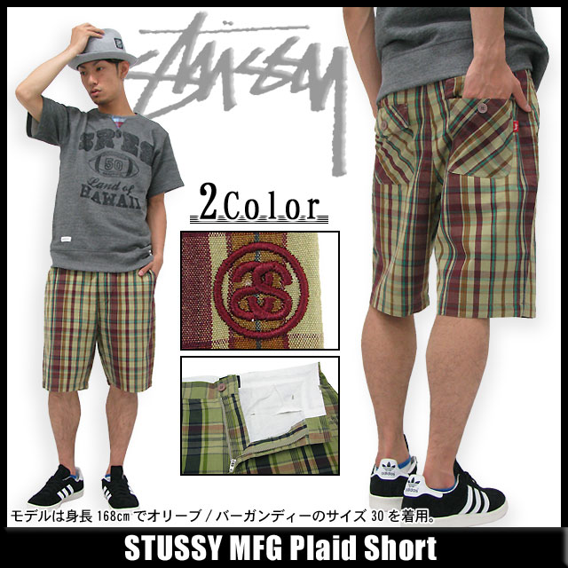STUSSY（ステューシー） STUSSY MFG Plaid ショーツ : ice field