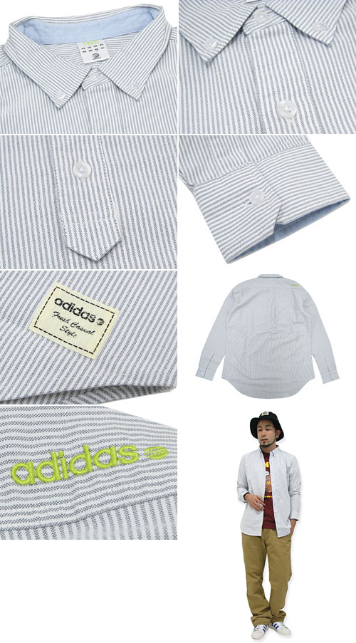 adidas Originals アディダス ST LS シャツ 長袖 ホワイト