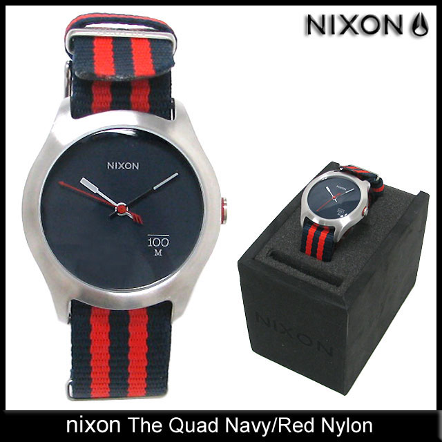 ニクソン nixon 腕時計 ザ クアッド Navy/Red Nylon(nixon The Quad メンズ腕時計 ウォッチ NA3441152)