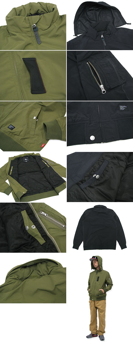 STUSSY ステューシー MA1 Hoodie ジャケット(stussy JKT JACKET STUSSY ステューシー MA1 Hoodie ジャケット(stussy JKT JACKET