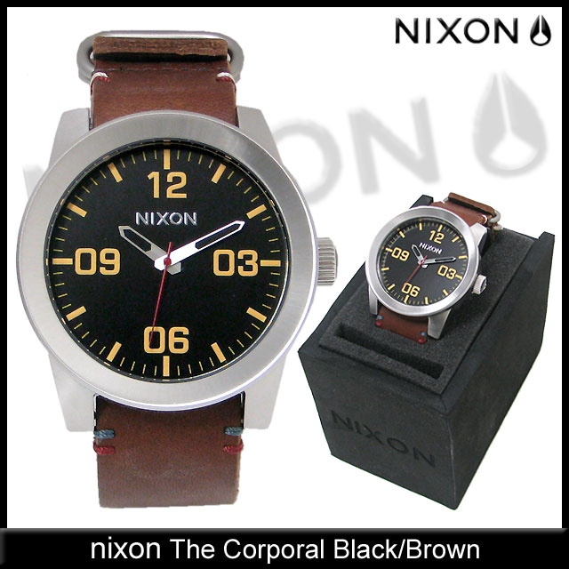 ニクソン nixon 腕時計 ザ コーポラル Black/Brown(nixon The Corporal