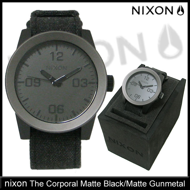 ニクソン nixon 腕時計 ザ コーポラル Matte Black/Matte Gunmetal(The