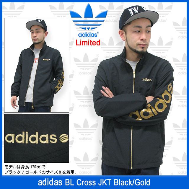 adidas Originals アディダス BL クロス ジャケット ブラック/ゴールド