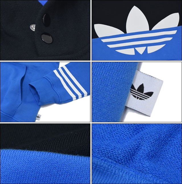 アディダスオリジナルス　パーカー　ブルーグレイ×ブラック 楽天市場】アディダス adidas トレフォイル プルオーバー フード