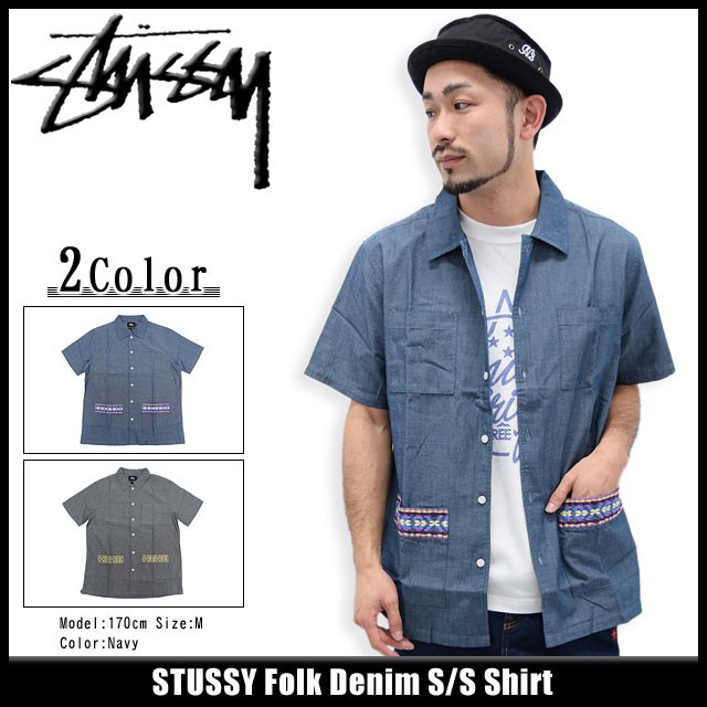 STUSSY ステューシー シャツ 長袖 メンズ Boxy Western Denim