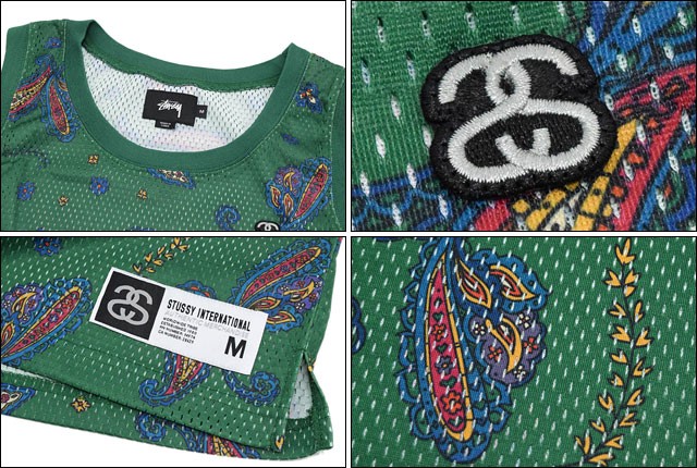 STUSSY ステューシー タンクトップ メンズ Paisley Mesh(stussy