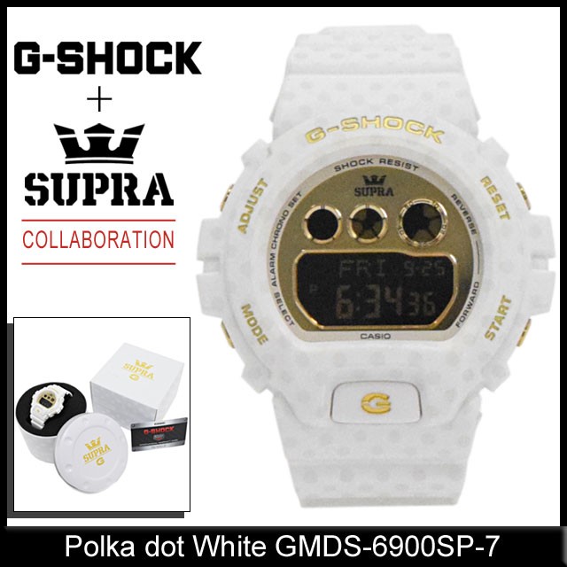 ジーショック G-SHOCK×スープラ コラボレーション ポルカドット 白 GMDS-6900SP-7(G-SHOCK×SUPRA  Collaboration Polka dot GMDS-6900SP-7)