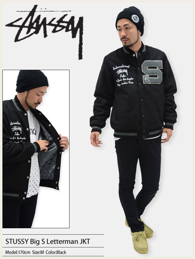 ステューシー STUSSY ジャケット メンズ Big S Letterman(stussy jkt JACKET JACKET アウター ブルゾン  スタジャン 男性用 115255) :STU-115255:ice field - 通販 - Yahoo!ショッピング