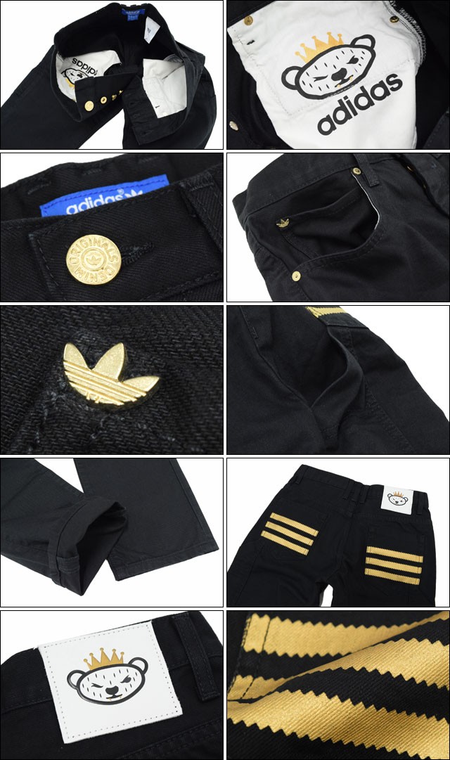 NAC anderwang adidas コラボ ロゴ入り ブラックパンツ adidas Originals アディダス オリジナルス×NIGO by NIGO パンツ