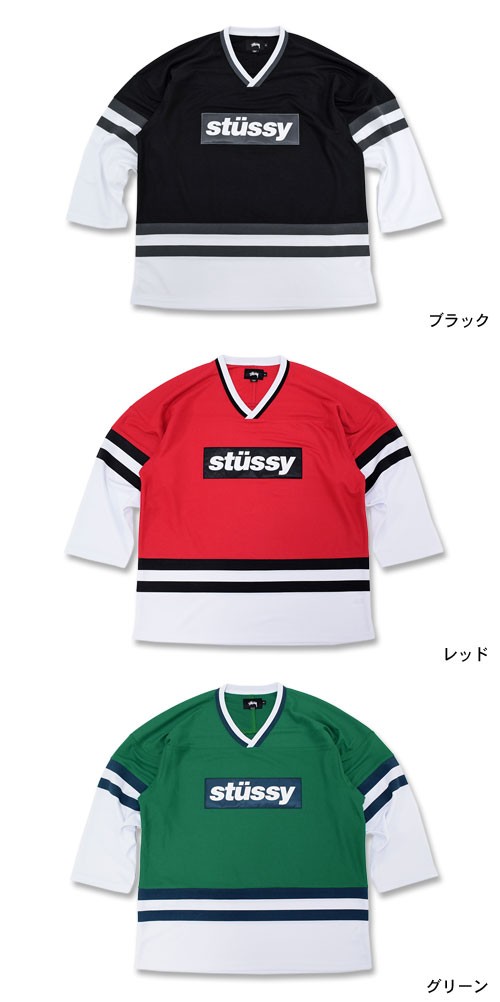 ステューシー STUSSY カットソー 七分袖 メンズ Block Hockey(stussy v