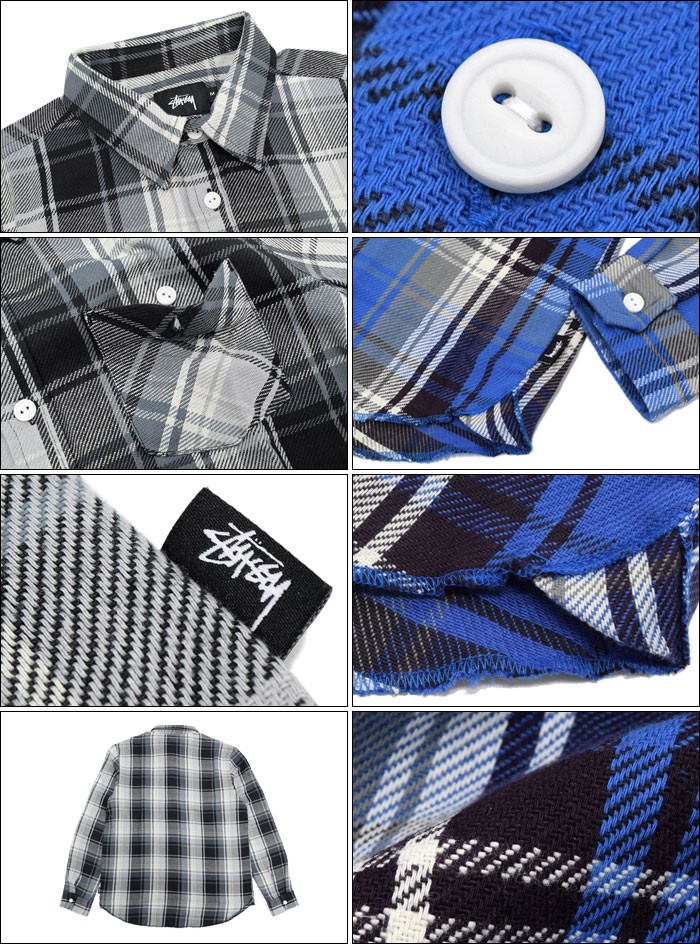 楽天市場】ステューシー STUSSY シャツ 長袖 メンズ Adam Plaid