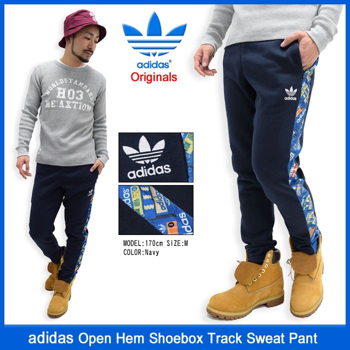 adidas★スタッズ ロゴ☆オープンヘム☆スウェットパンツ セール】ビヨンド ザ ストライプス ルーフィット ジャカード
