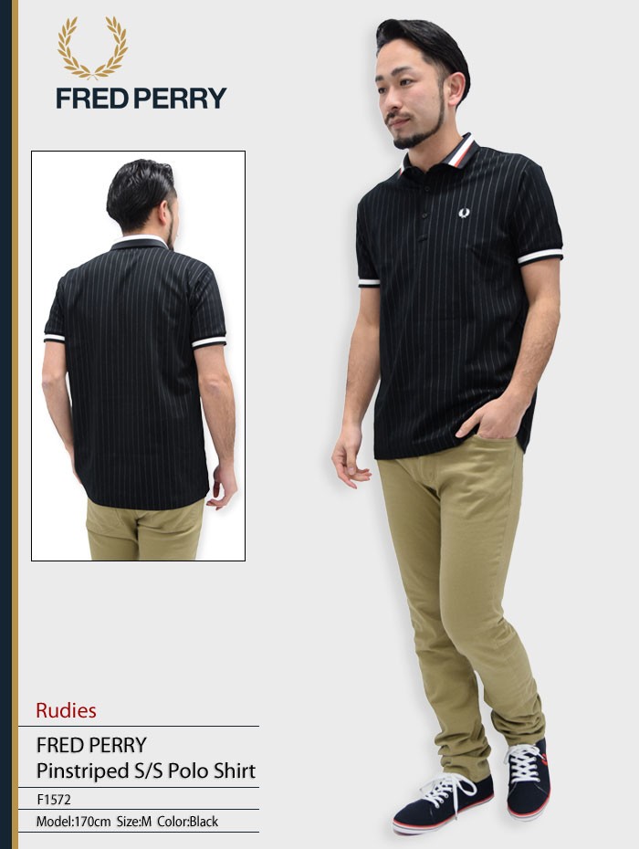 FRED PERRY（フレッドペリー） ポロシャツ 半袖 メンズ ピンストライプ