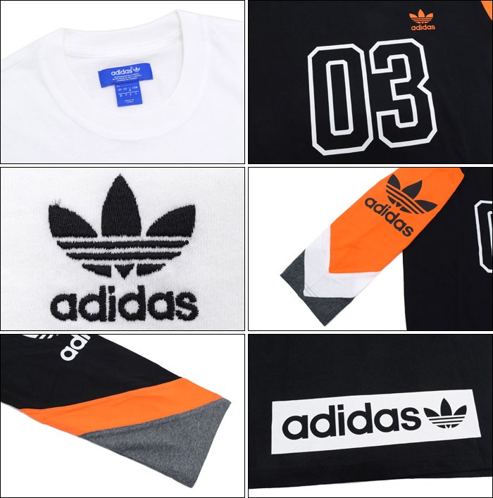 adidas Originals アディダス カットソー 七分袖 メンズ カラー