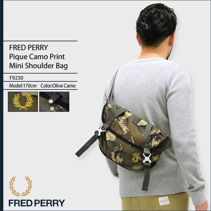 FRED PERRY（フレッドペリー） ショルダーバッグ ピケ カモ プリント