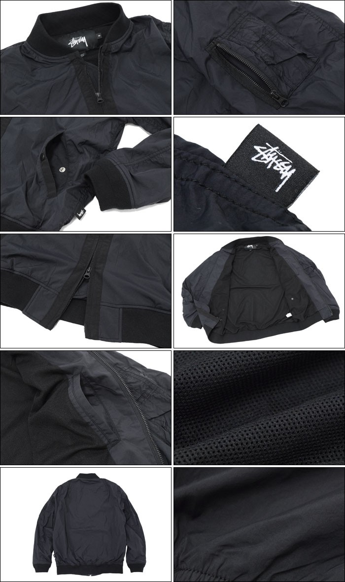 Stussy ステューシー ブルゾン ジャケット ネイビー 短丈 Stussy ステューシー ブルゾン ジャケット ネイビー 短丈