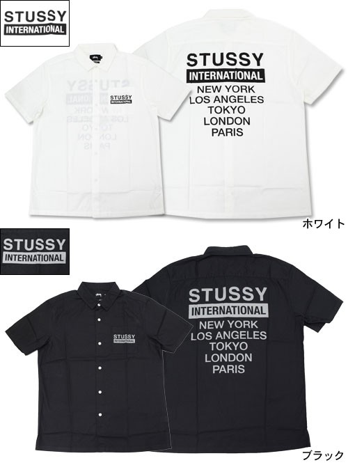 STUSSY ステューシー シャツ 半袖 シャツ L STUSSY（ステューシー） シャツ 半袖 メンズ City Print(stussy shirt