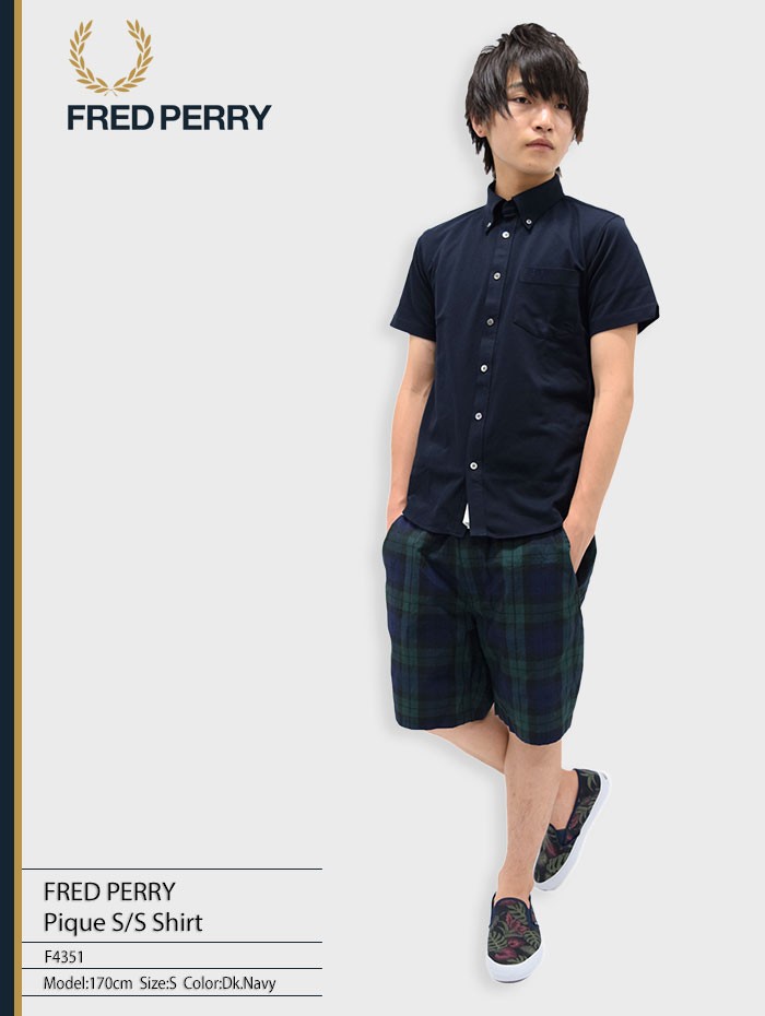 FRED PERRY（フレッドペリー） シャツ 半袖 メンズ ピケ 日本企画