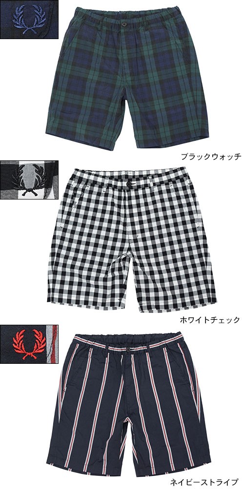FRED PERRY フレッドペリー ハーフパンツ メンズ テクスチャード