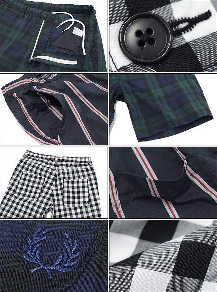 FRED PERRY フレッドペリー ハーフパンツ メンズ テクスチャード