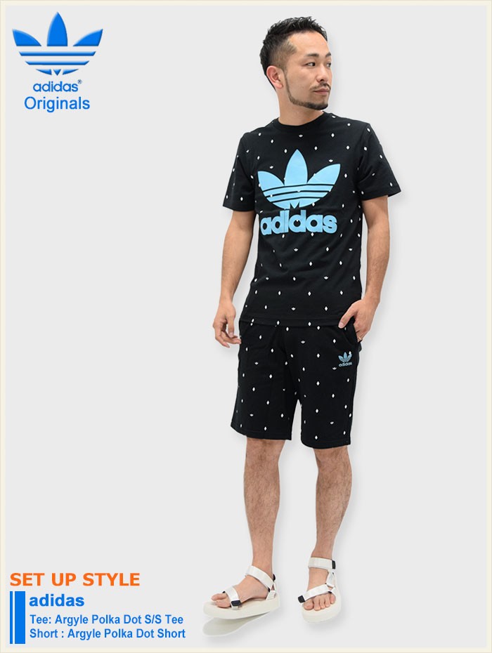 adidas Originals アディダス Tシャツ 半袖 メンズ アーガイル ポルカ