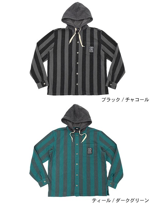 STUSSY ステューシー シャツ 長袖 メンズ Hooded Flannel(stussy shirt