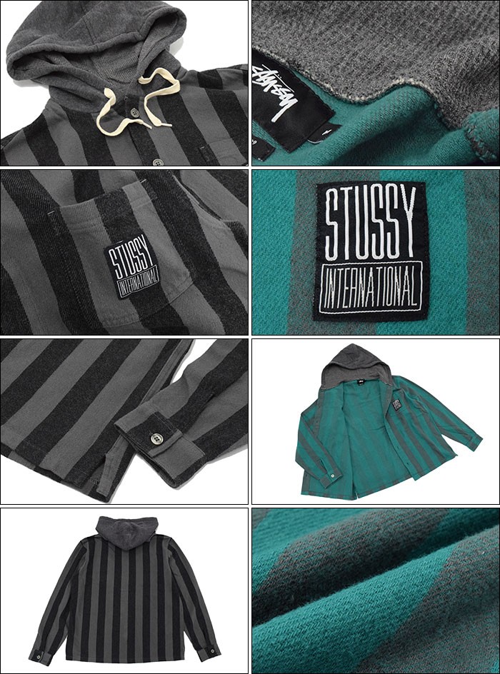 STUSSY（ステューシー） シャツ 長袖 メンズ Hooded Flannel(stussy