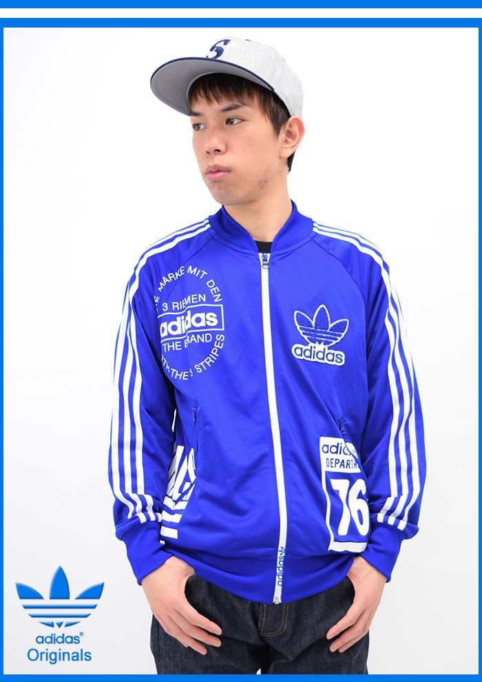 adidas 青 ジップアップジャケット 3本ライン adidas 青 ジップアップジャケット 165/88A ショート丈｜Yahoo