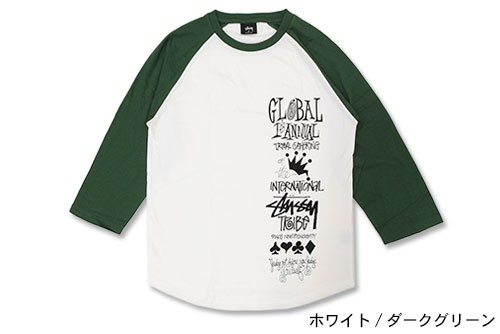 STUSSY（ステューシー） ラグラン 七分袖 Global Gathering(stussy