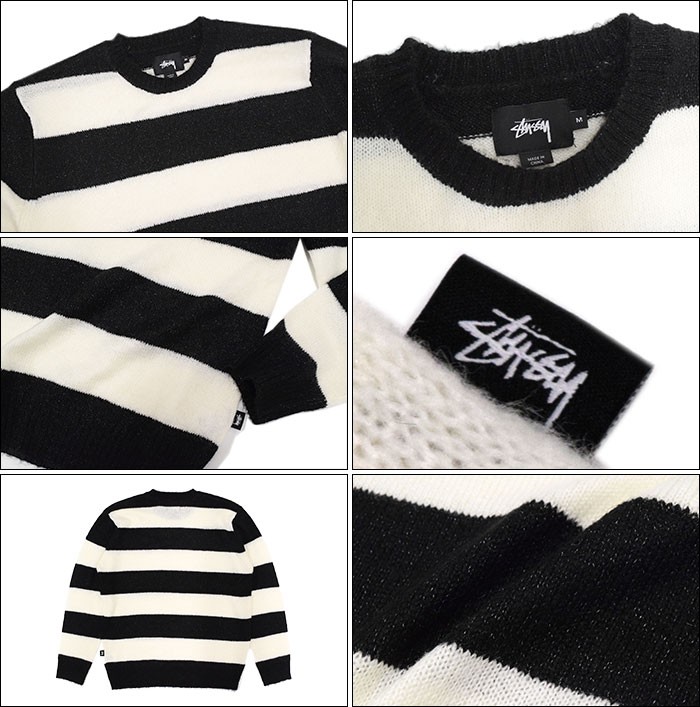 STUSSY ステューシー セーター メンズ Stripe Mohair Crew(stussy