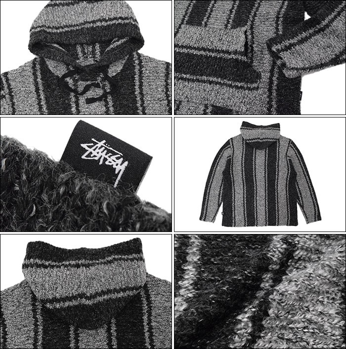 STUSSY（ステューシー） セーター メンズ Chunky Knit Drug Rug Hoodie