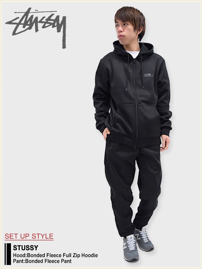 STUSSY ステューシー パーカー ジップアップ メンズ Bonded