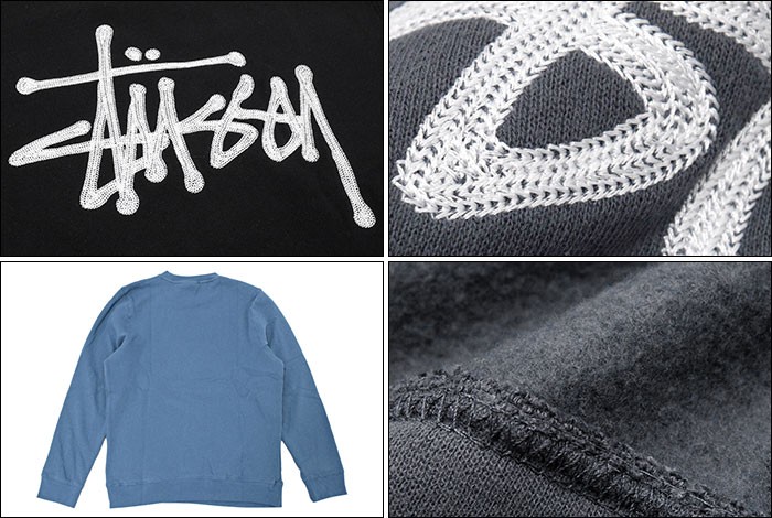STUSSY ステューシー トレーナー メンズ Chain Stitch Applique