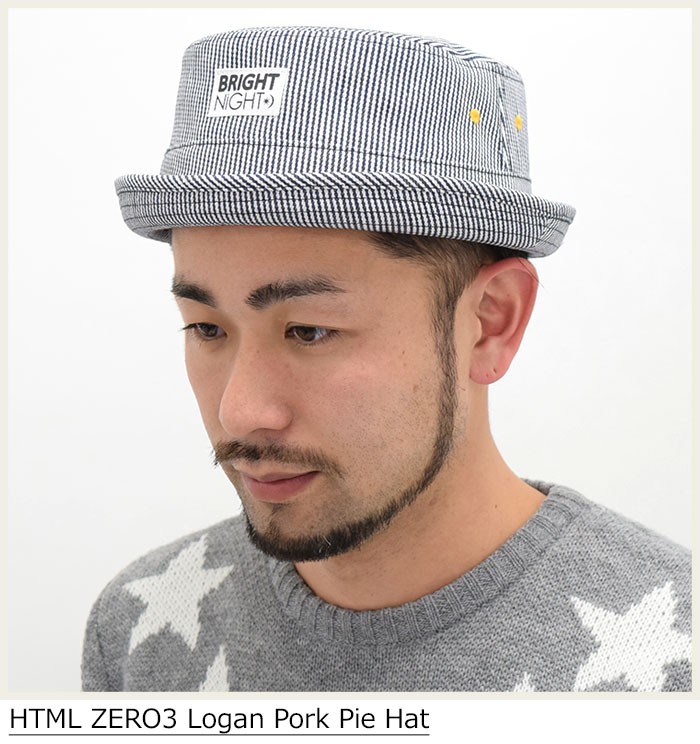 HTML ZERO3エイチティエムエル ゼロスリーのハット Logan Pork Pie01