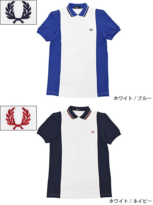 FRED PERRY フレッドペリー ポロシャツ 半袖 メンズ パネルド