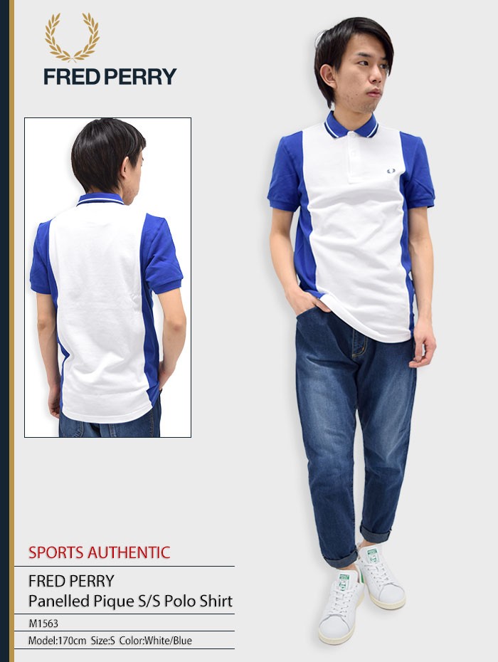 FRED PERRY フレッドペリー ポロシャツ 半袖 メンズ パネルド