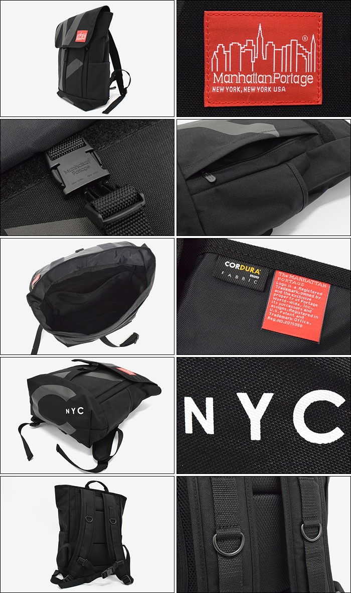 【美品】マンハッタンポーテージ　NYC プリント　バックパック　リュック Manhattan Portage マンハッタンポーテージ リュック 17SS NYC