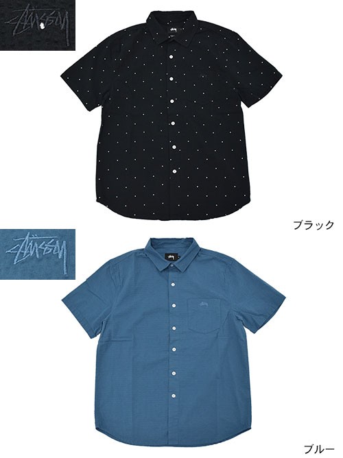 old STUSSY ステューシー 半袖　L オックスフォードシャツ ブルー old STUSSY ステューシー 半袖 L オックスフォードシャツ ブルー
