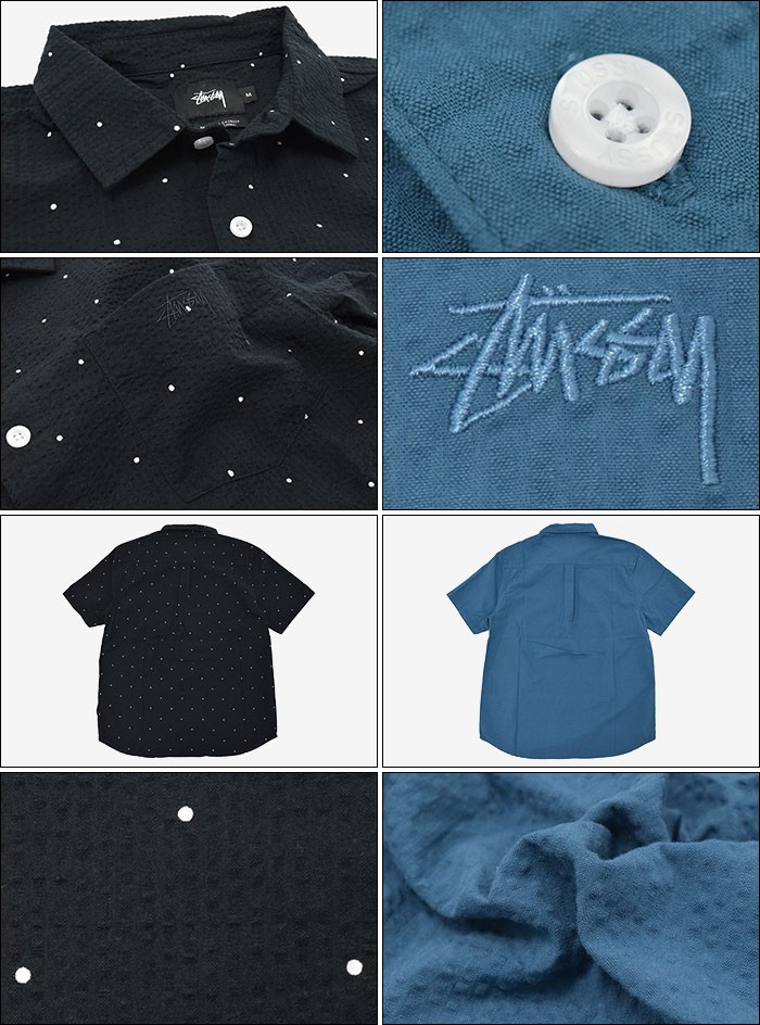 STUSSY（ステューシー） シャツ 半袖 メンズ Seersucker(stussy shirt