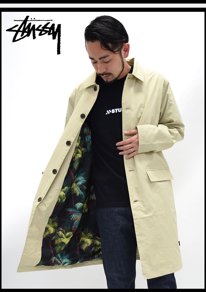 STUSSY ステューシー ジャケット メンズ Palm Overcoat(stussy