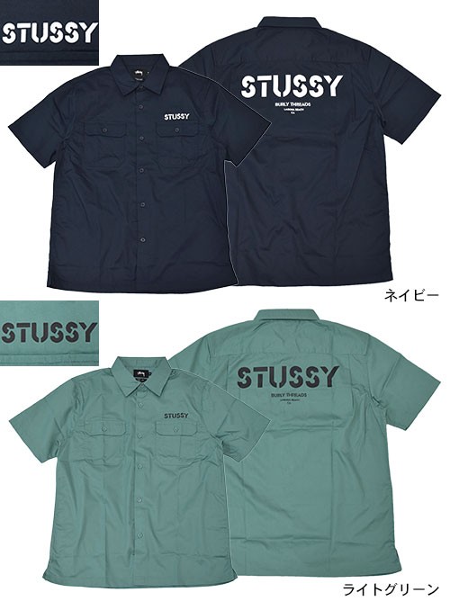 ステューシー STUSSY シャツ 半袖 メンズ Work(stussy shirt ワーク