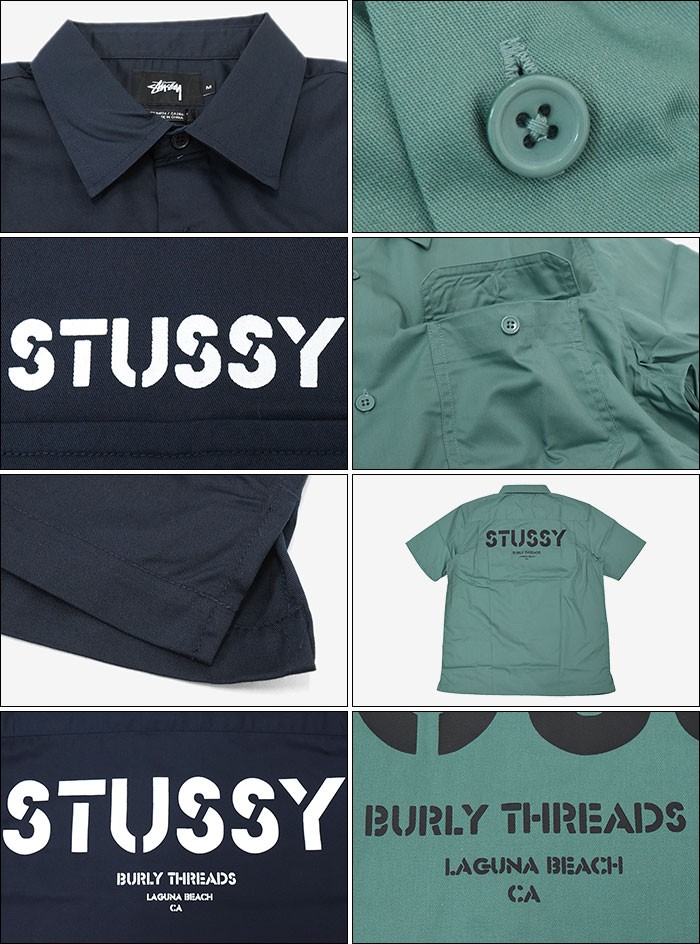 STUSSY（ステューシー） シャツ 半袖 メンズ Work(stussy shirt ワーク