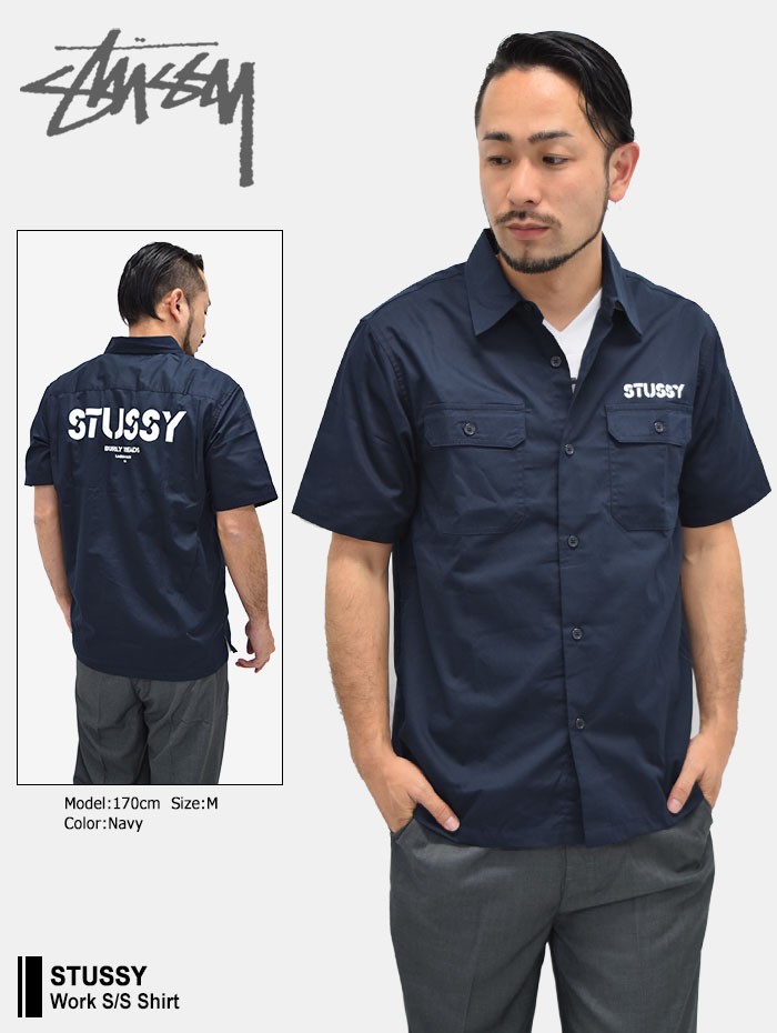 ステューシー STUSSY シャツ 半袖 メンズ Work(stussy shirt ワークシャツ カジュアルシャツ トップス 男性用 111921)