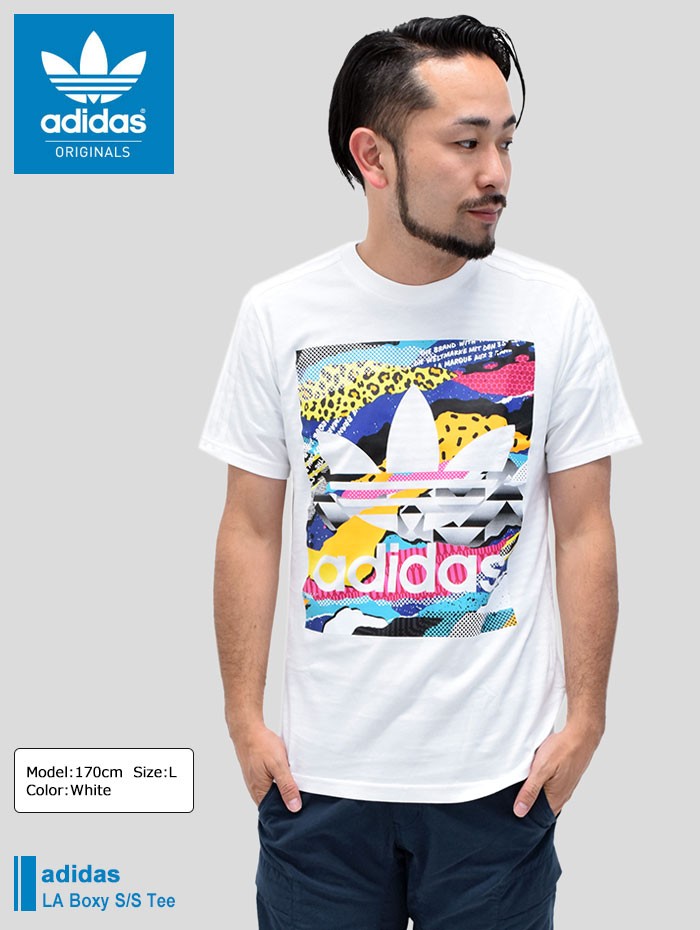 アディダス　Tシャツ adidas Originals アディダス Tシャツ 半袖 メンズ LA ボクシー